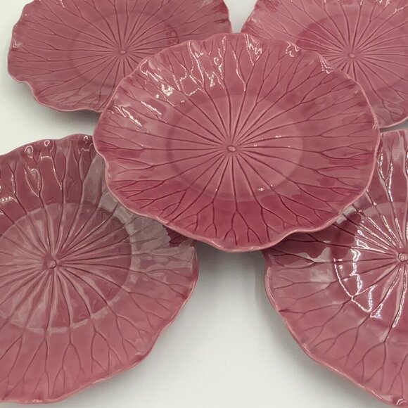 Set of 6 Vtg Metlox Poppytrail Lotus Dinner Plates Mauve 10 3/4" Diameter - Picture 3 of 6